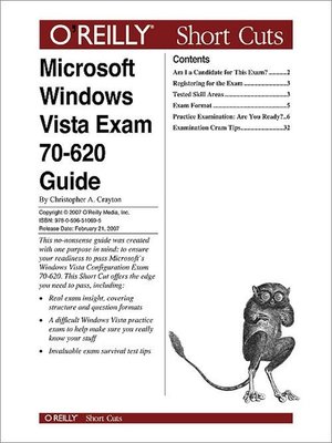 cover image of Microsoft Windows Vista Exam 70-620 Guide